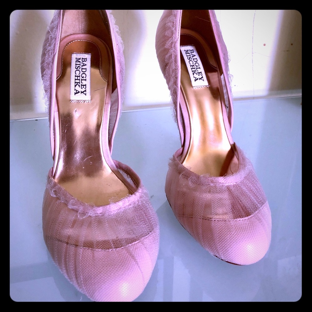 NWOT Badgley Mischka pink heels